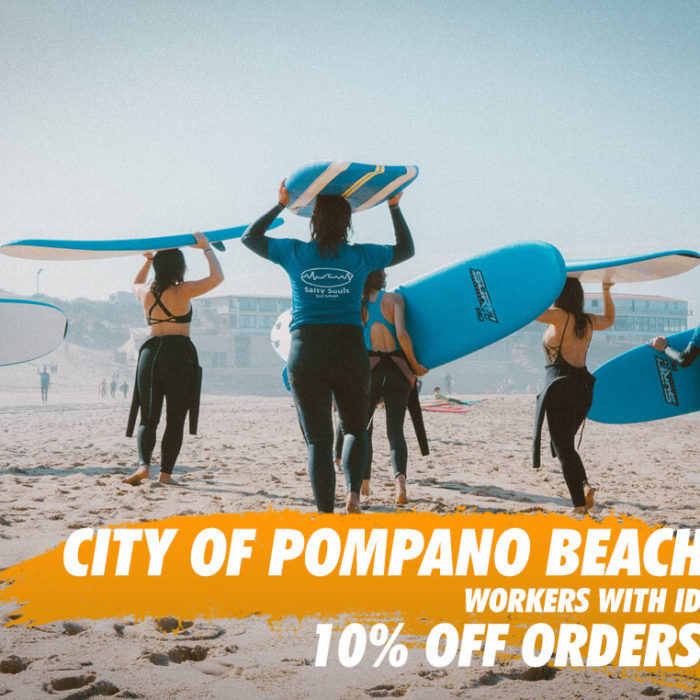 City of Pompano Beach workers with ID 10% off order